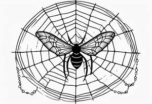 Spider web and moth tattoo idea