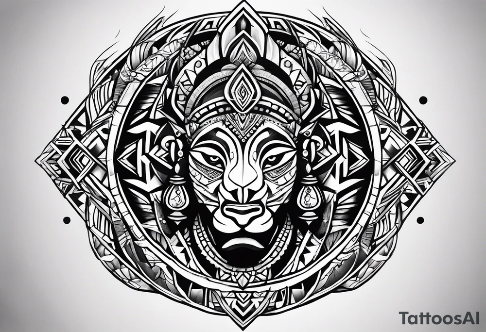 African tribal forearm tattoo idea