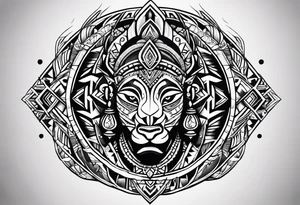 African tribal forearm tattoo idea