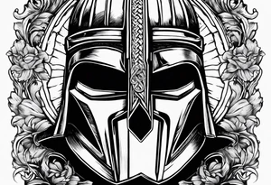 If your going thru hell keep going quote from Winston Churchill, wrapped around a spartan helmet. tattoo idea