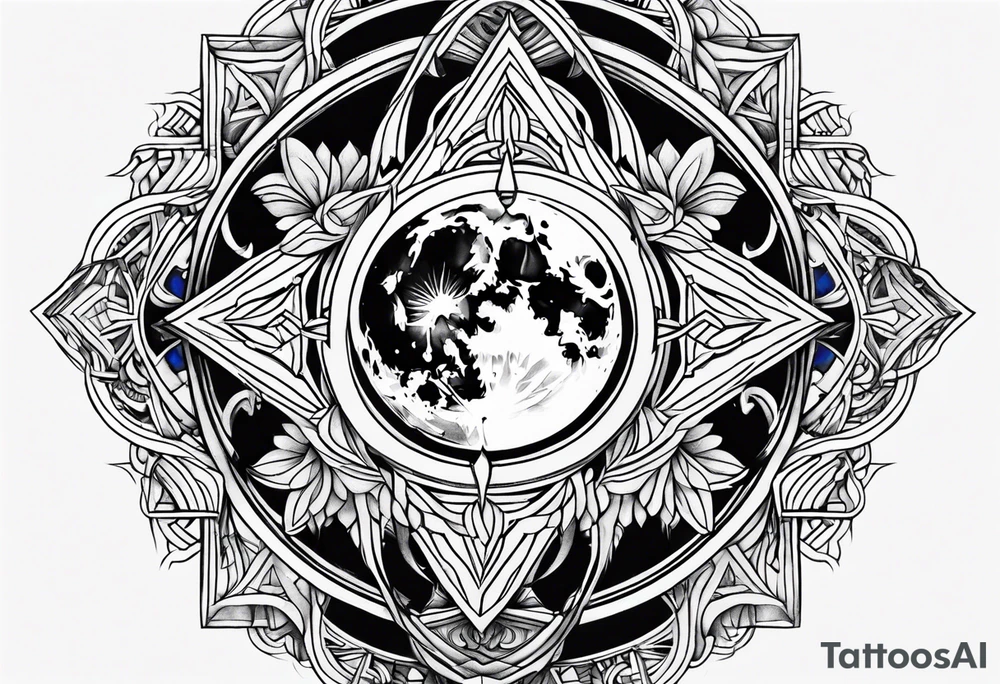 sacred moon tattoo idea