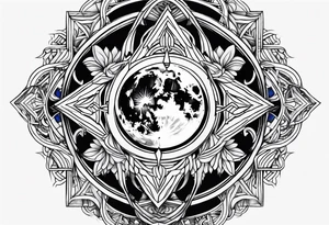 sacred moon tattoo idea