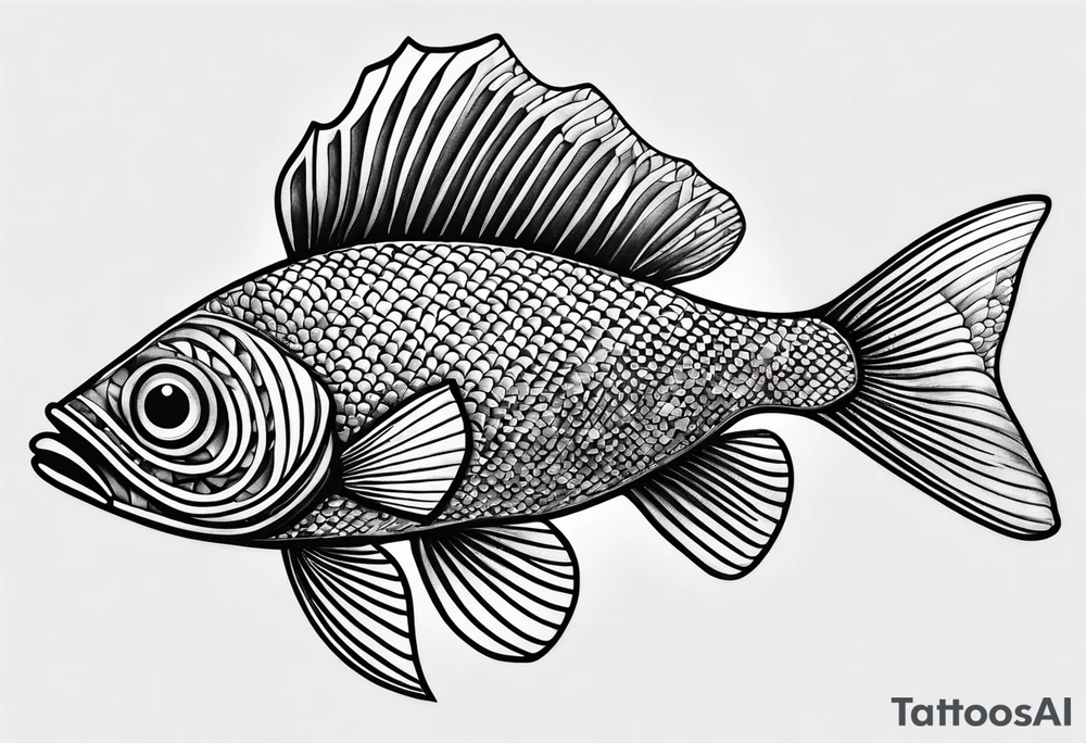 Fish scales filler tattoo idea