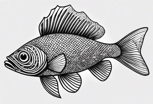 Fish scales filler tattoo idea
