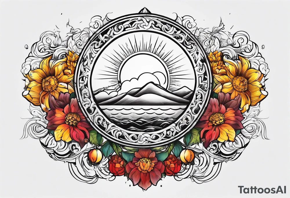 欲望 and the sun -
Simple design tattoo idea