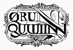 quinn in cool font tattoo idea