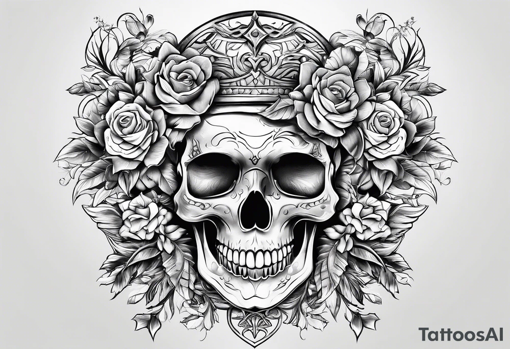 41 with design and cross tattoo idea