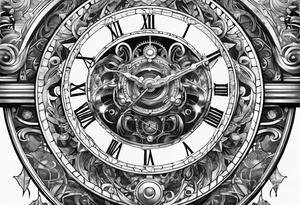 a cosmic clockwork tattoo idea