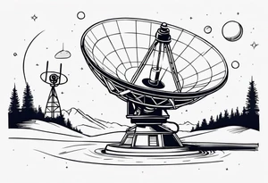 radio telescope tattoo idea