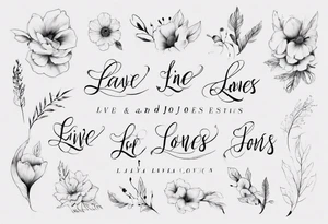 Fine line and script fonts. Layla Jones 4-ever and always tattoo idea