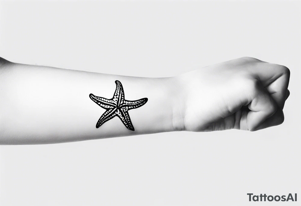 Dainty Shell/starfish wrist tattoo tattoo idea
