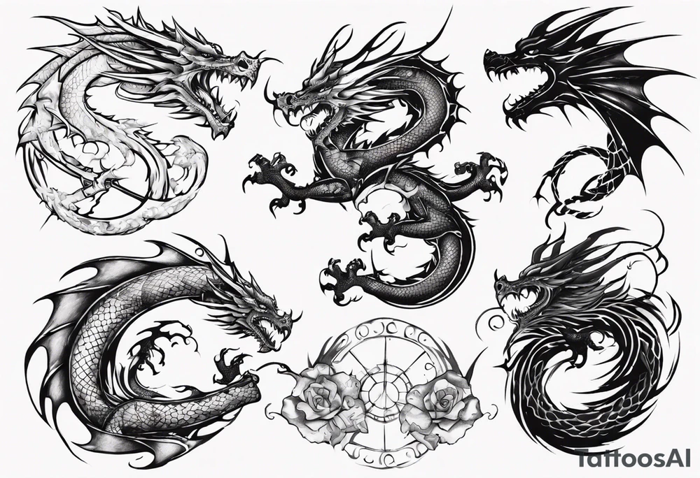 Dragon back piece tattoo idea