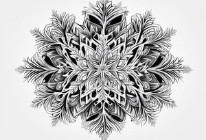 Fractal snowflake tattoo idea