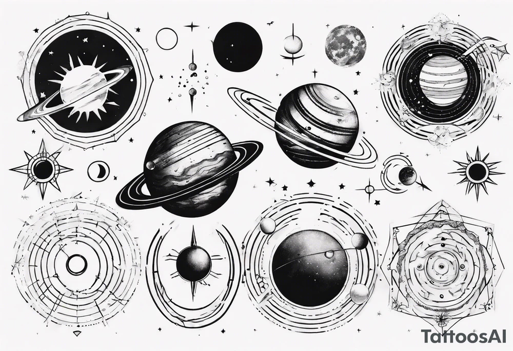 solar system tattoo idea