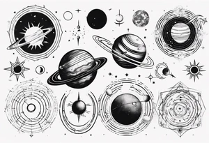 solar system tattoo idea
