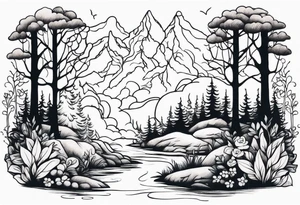 Enchanted forest tattoo idea