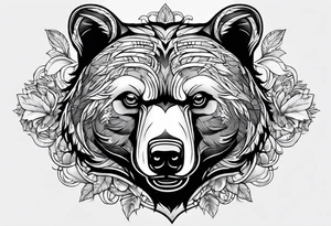 angry bear tattoo idea