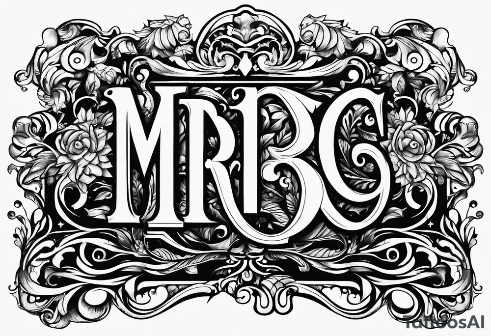 letters: "MRBG"
clear and not fancy tattoo idea