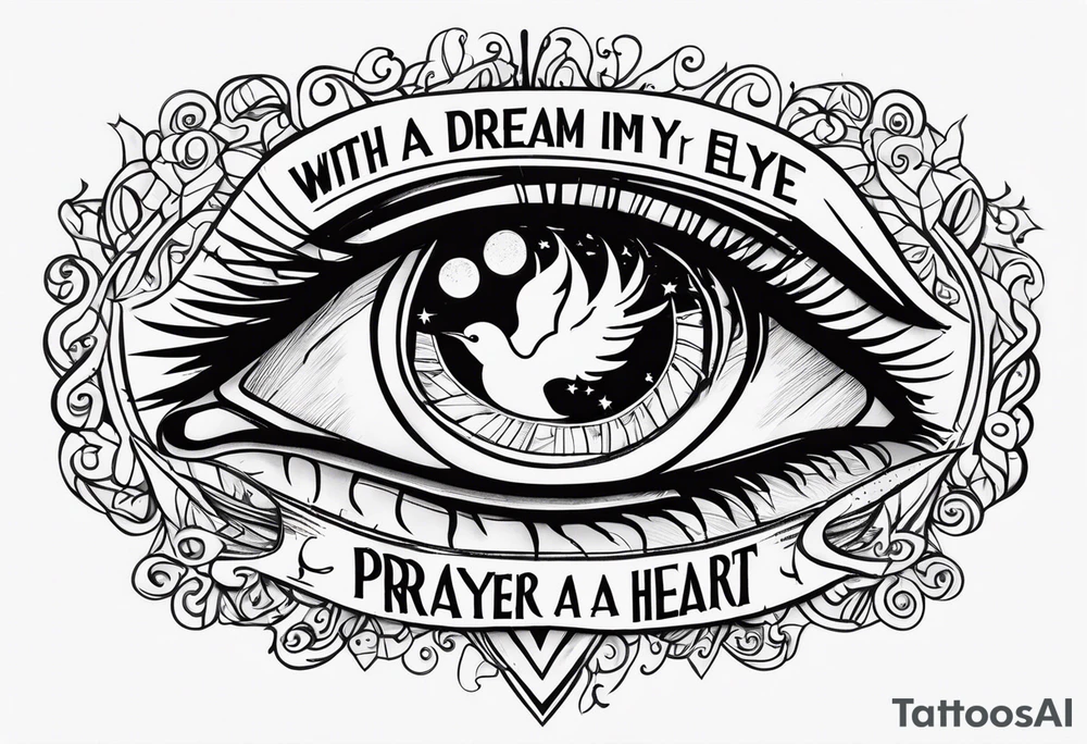 with a dream in my eye and a prayer in my heart tattoo idea