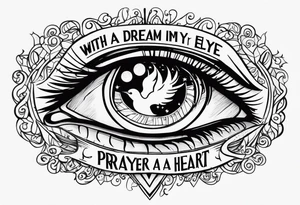 with a dream in my eye and a prayer in my heart tattoo idea