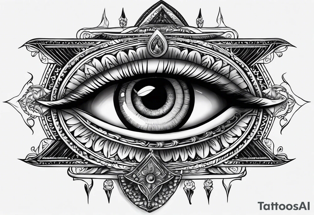 Occult eye tattoo idea