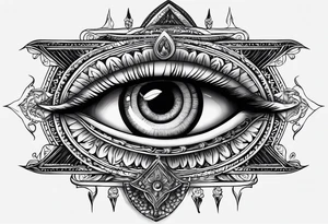 Occult eye tattoo idea