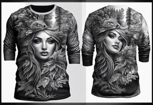 Full sleeve realistic with some military and family tree tattoo idea