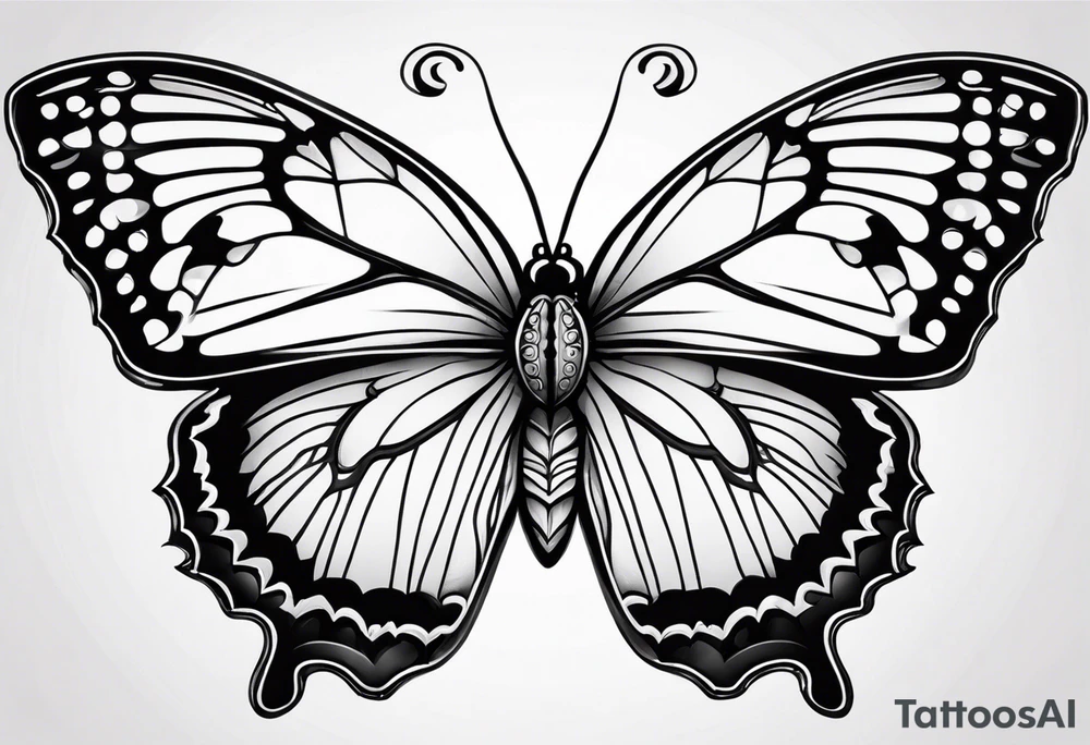 Simple Butterfly sternum tattoo tattoo idea