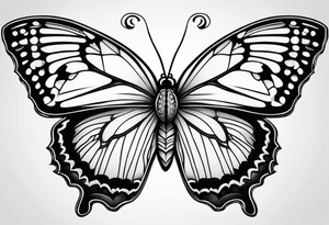 Simple Butterfly sternum tattoo tattoo idea