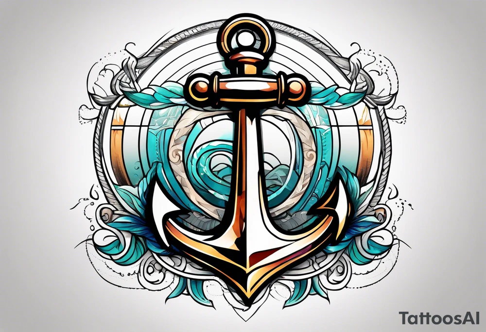 Anchor masculine tattoo idea