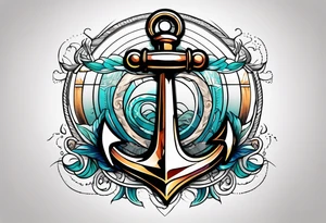 Anchor masculine tattoo idea