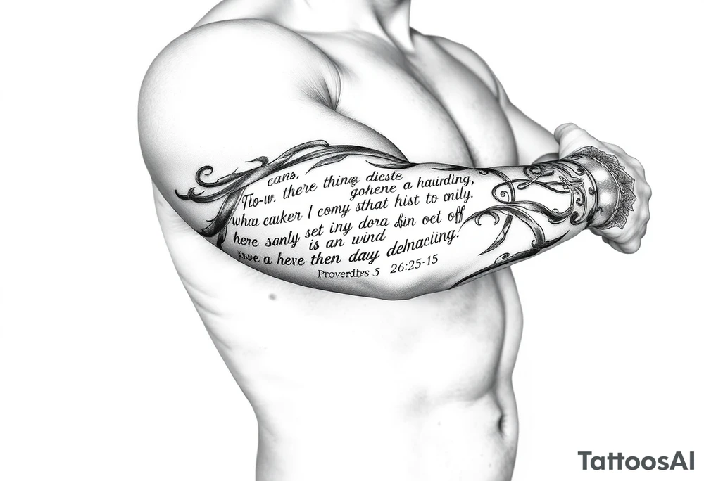 this bible verse proverbs 26: 25-26 tattoo idea