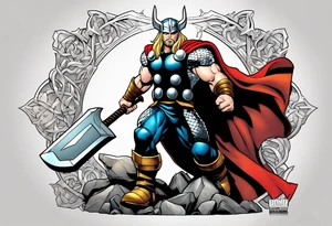 The Mighty Thor from current Marvel comics tattoo idea
