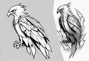 A white hawk as a warrior tattoo idea
