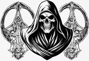 Hooded Reaper Upper Body No Weapon tattoo idea