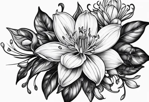 Honeysuckle flower tattoo idea