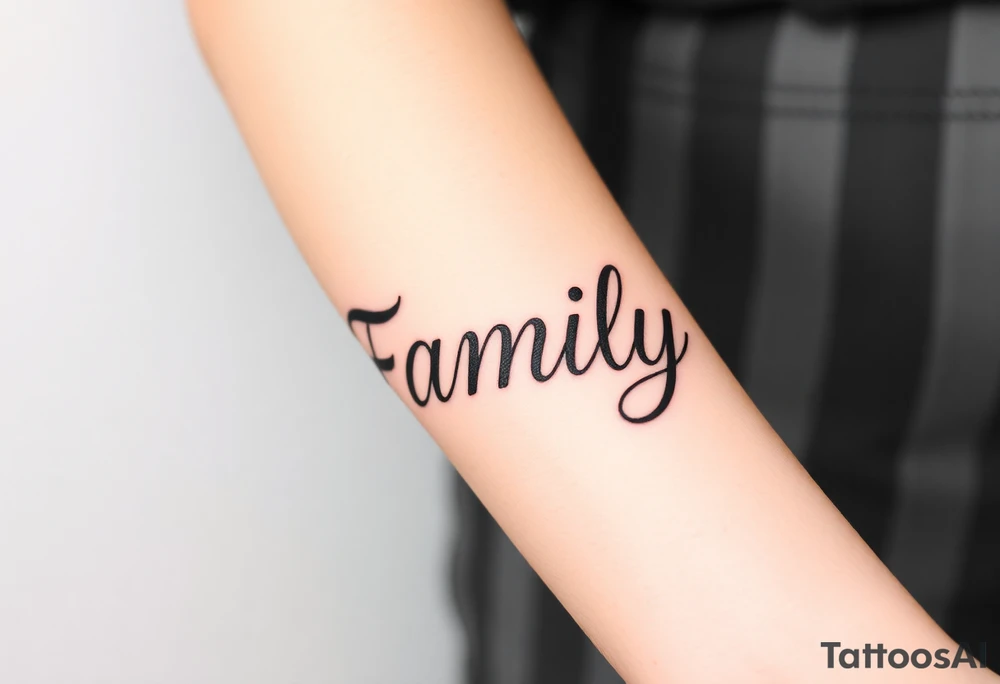 Family  word tattoo idea