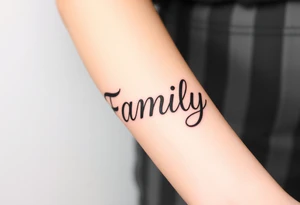 Family  word tattoo idea