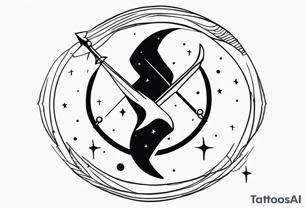 Little tatoo Sagittarius tattoo idea