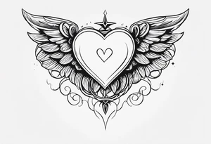 angelish devilish heart/wings tattoo idea
