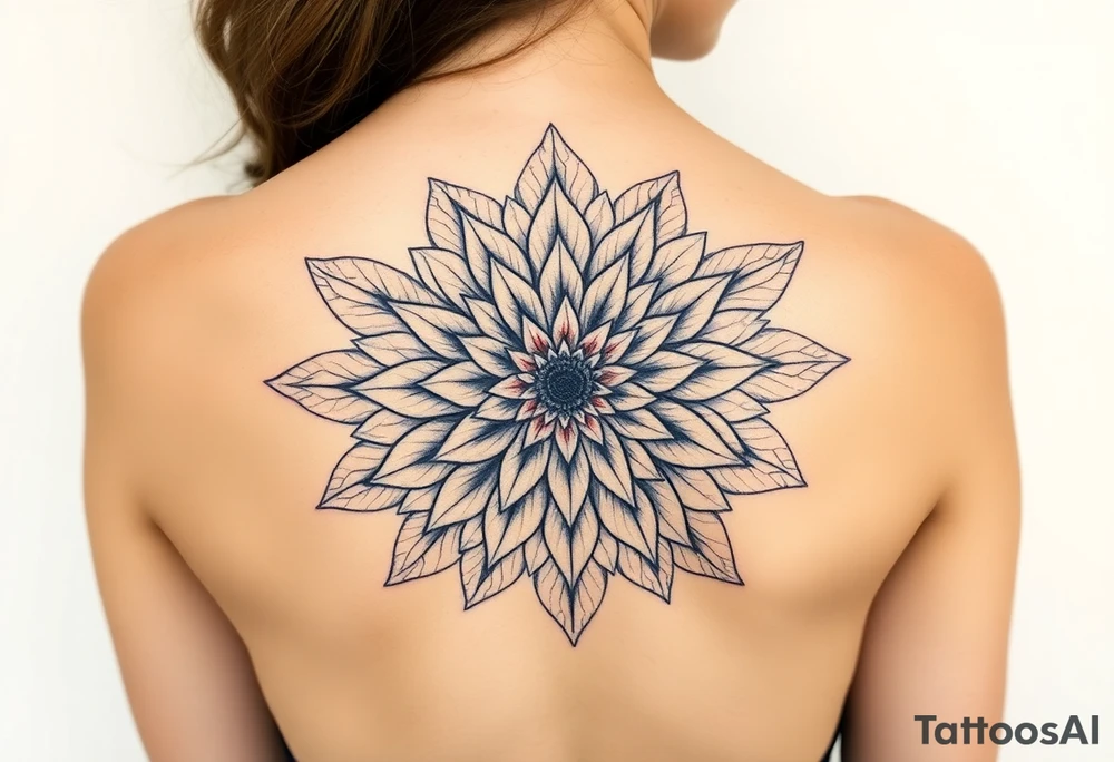 Dahlia mandala tattoo idea