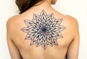 Dahlia mandala tattoo idea