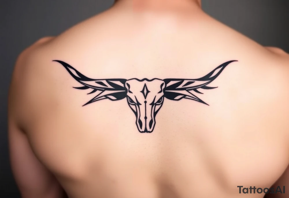 Texas longhorn tattoo idea