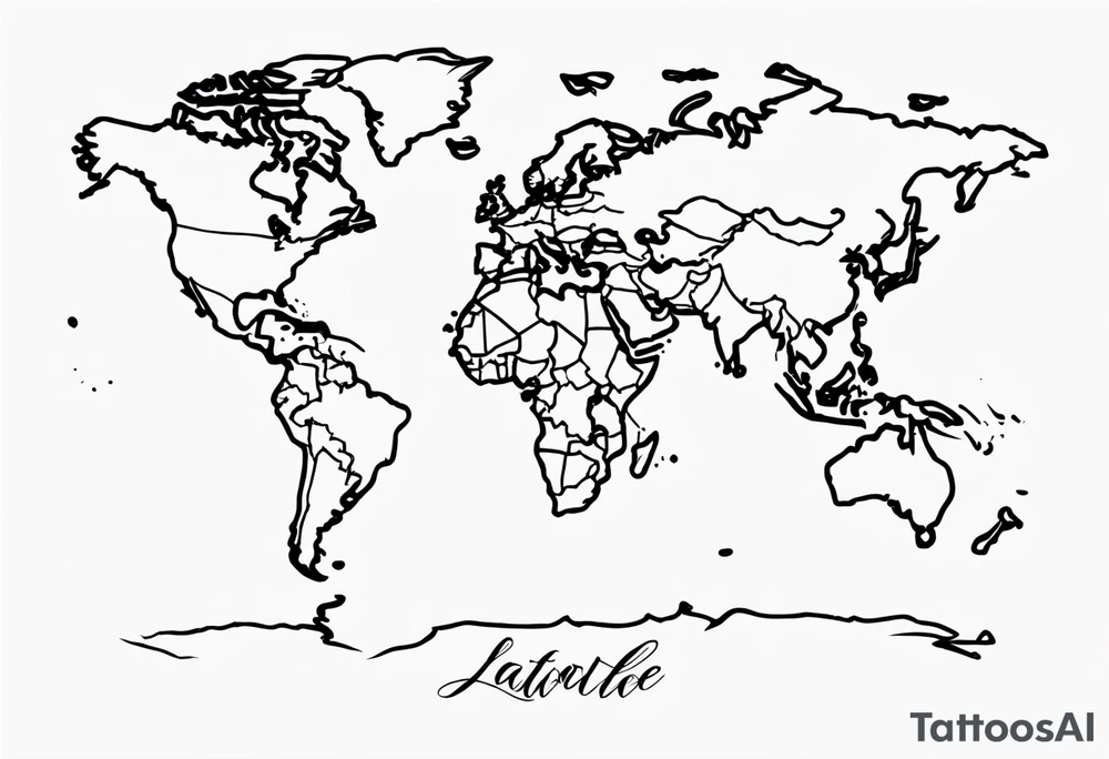 Latitude longitude tattoo idea