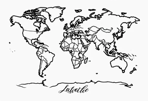 Latitude longitude tattoo idea