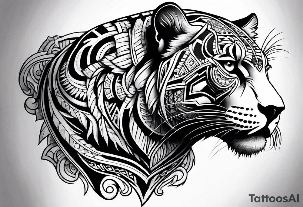 aztec black jaguar tattoo idea