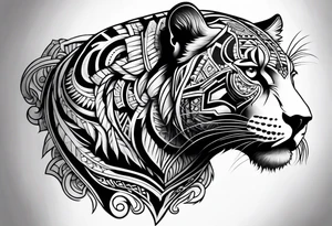 aztec black jaguar tattoo idea