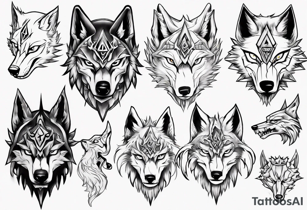 wolf head from zelda twighlight princess tattoo idea