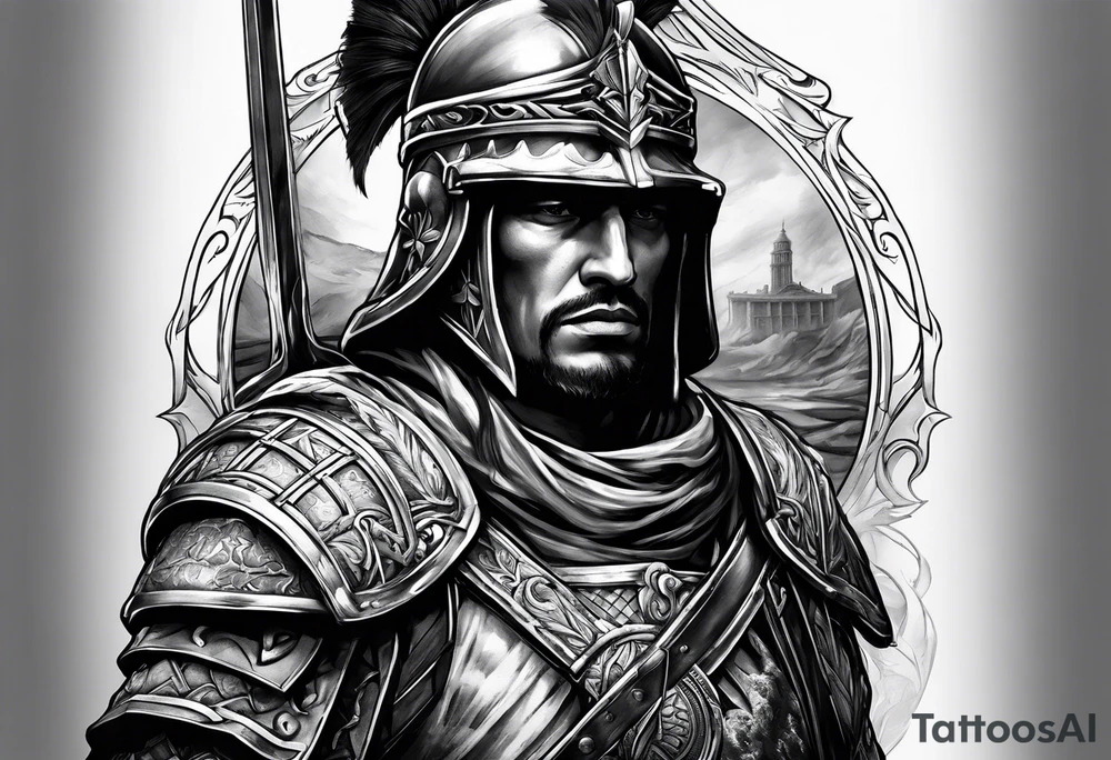 Battlefield soldier roman death tattoo idea