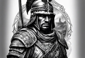 Battlefield soldier roman death tattoo idea